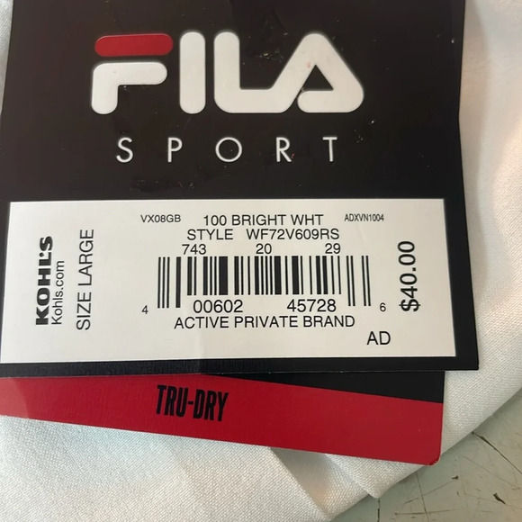 NWT Fila white skort pleaded front size large - Picture 6 of 7